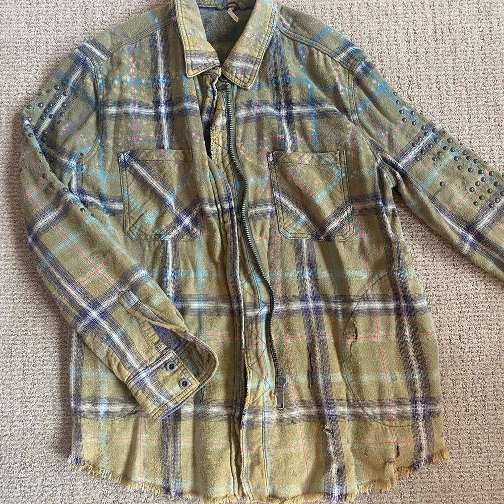 Free people flannel jacket